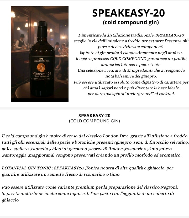 Speakeasy-20 (cold compound gin)