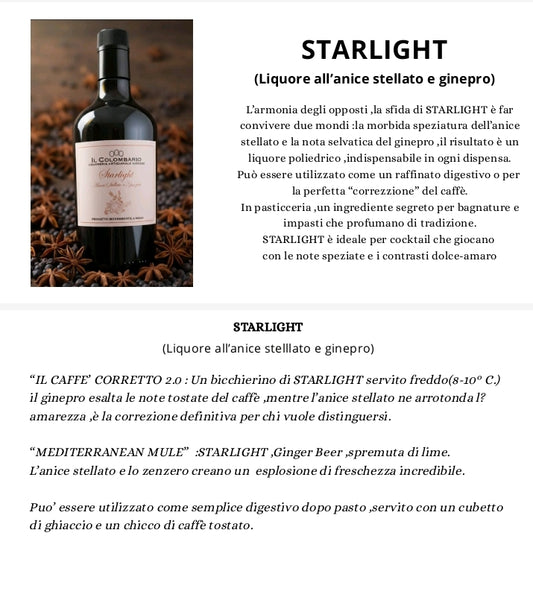 Starlight( anice stellato e ginepro)